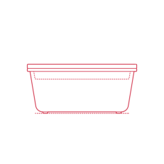 Objects Food Containers Ikea 365 Food Container Square 20 Oz Contour Svg Vector, Free Vectors File